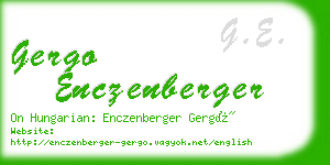 gergo enczenberger business card